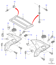 Cargar imagen en el visor de la galería, 6981193 APOYO - PANEL RECUBR. COMPT. EQUIP., IZDA FORD
