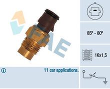 Cargar imagen en el visor de la galería, FAE 36160 Interruptor De Temperatura, Ventilador Del Radiador
